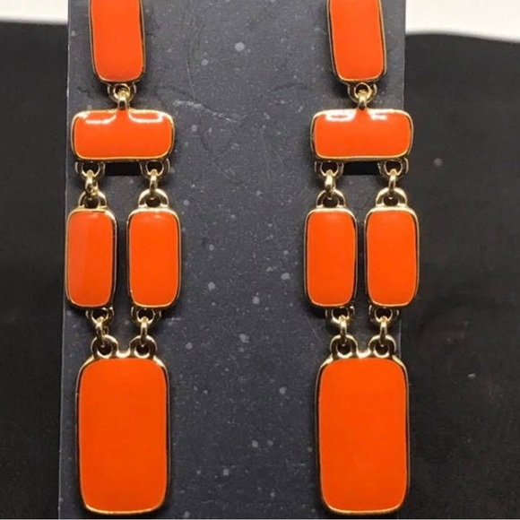 Kate Spade New York orange and white dangling earrings - Picture 1 of 4